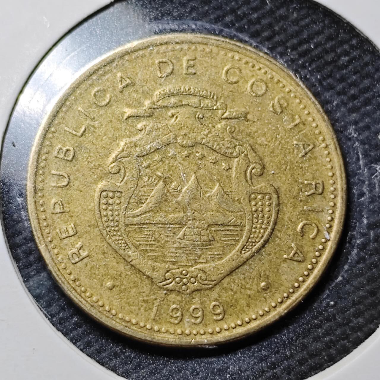 KK钱币收藏小铺  第361场  2月预留时间 周末发货  1999哥斯达黎加5科朗