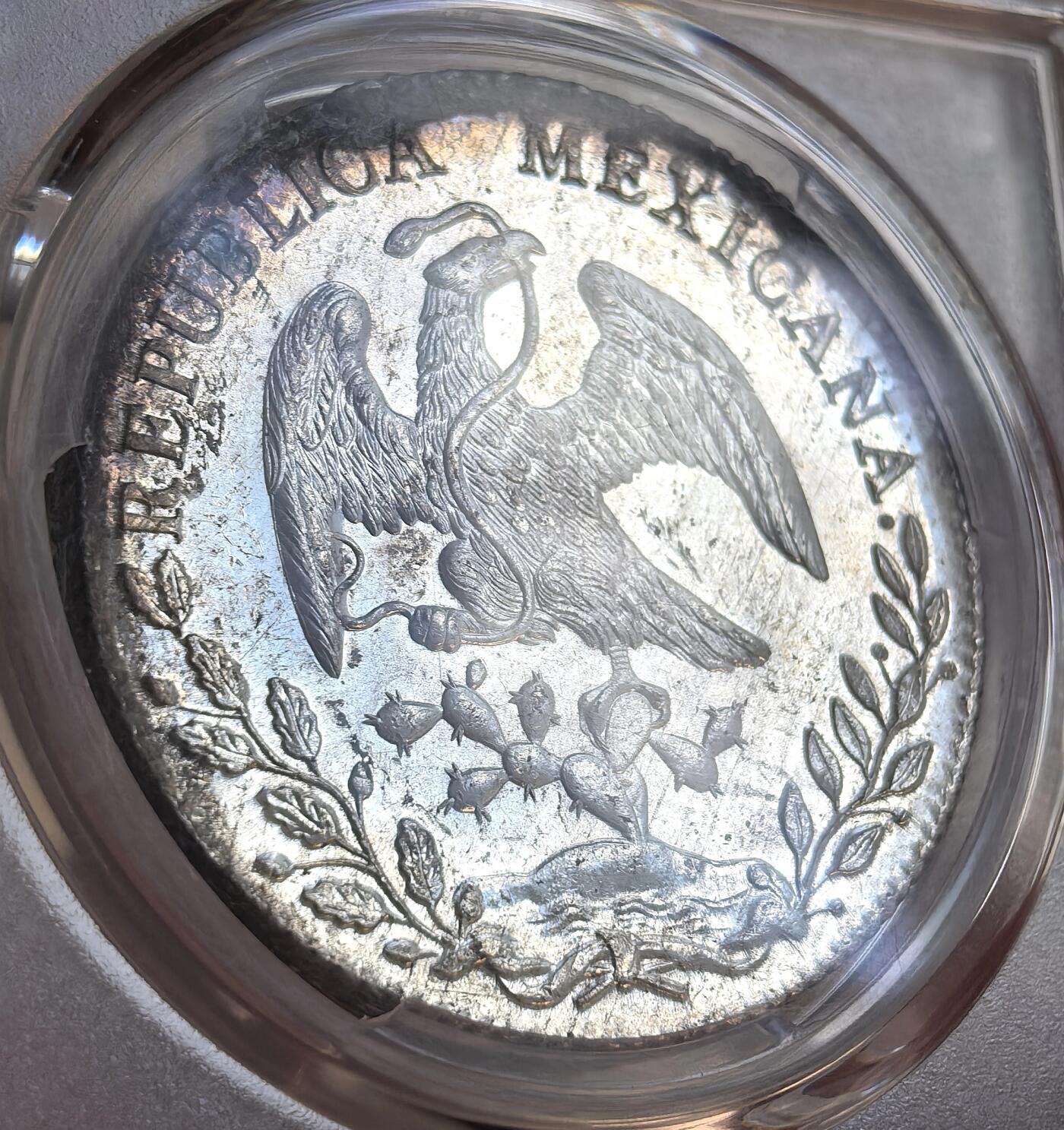 博洋堂世界钱币拍卖第144期（全场包邮） PCGS MS64 墨西哥1894年MO AM版花边鹰洋，类镜面质感，车轮光