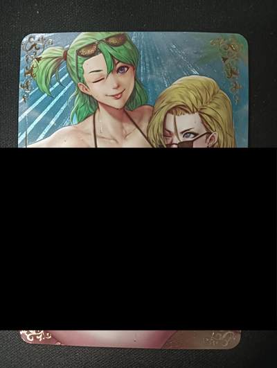 花开卡拍第45期（11月2号周日截拍，品控勿拍!!!拍品不寄存，运费5元，自制卡难免瑕疵，可能存在轻微撞角爆边等出厂瑕疵，品控介意勿拍！） - 龙珠 布尔玛 18号 比基尼 粗闪单卡