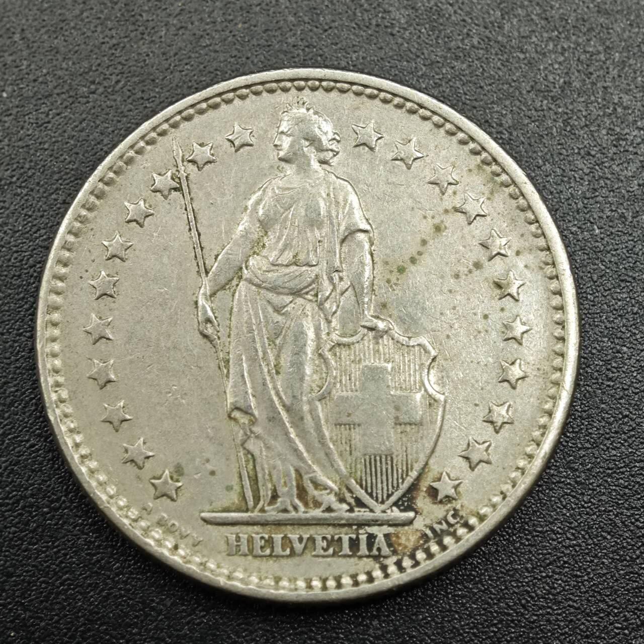 【淘币小摊】实时拍第七百八十一拍   散币场   满百包邮可预留二周 每周一统一发货   瑞士1968年2法郎镍币