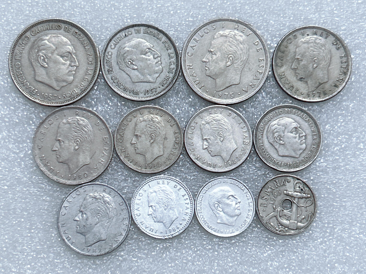 第一海外回流一元起拍收藏 散集专场  第260期 西班牙不同面值硬币 12枚