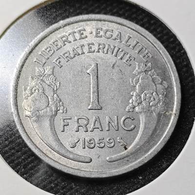 KK钱币收藏小铺  第361场  2月预留时间 周末发货 -  1959法国1法郎