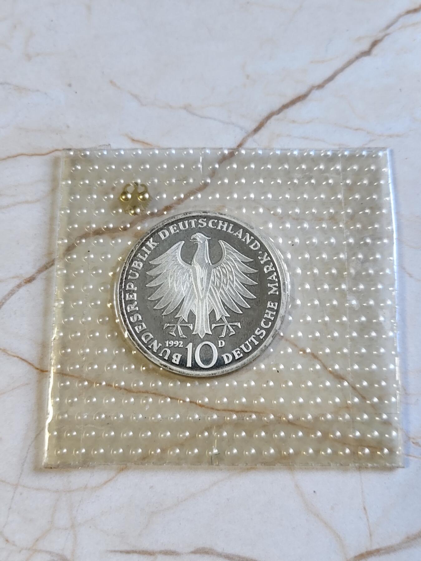 第180期拍卖【长期征集拍品】【北京币展专场】 原厂塑封西德1992年梅里特勋章颁发150周年纪念银币625银15.5克直径32.5毫米