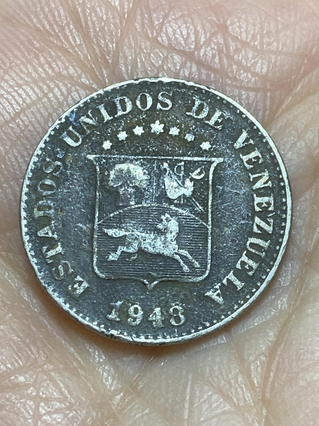 2025年第一百二十场(总第一百四十六场）外国好品散币(免佣金) 委内瑞拉🇻🇪1948年5分(关门年仅发行3年)