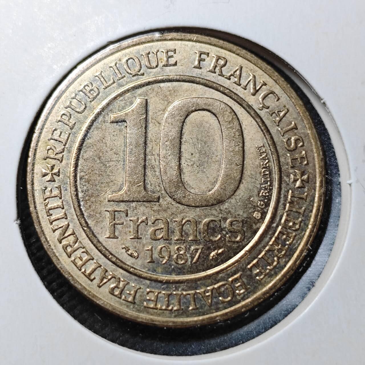 KK钱币收藏小铺  第362场  2月预留时间 周末发货  法国10法郎纪念币