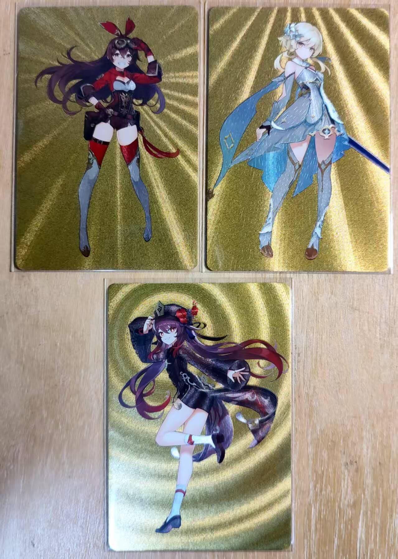 龙虎卡牌第六一场 （无佣金，单场满200元包邮，欢迎送拍） 粗闪3张 原神