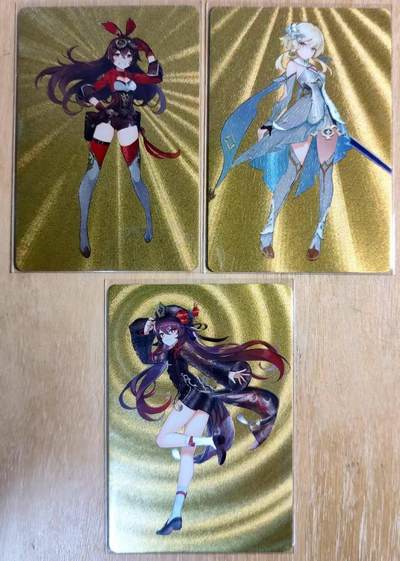 龙虎卡牌第六一场 （无佣金，单场满200元包邮，欢迎送拍） - 粗闪3张 原神