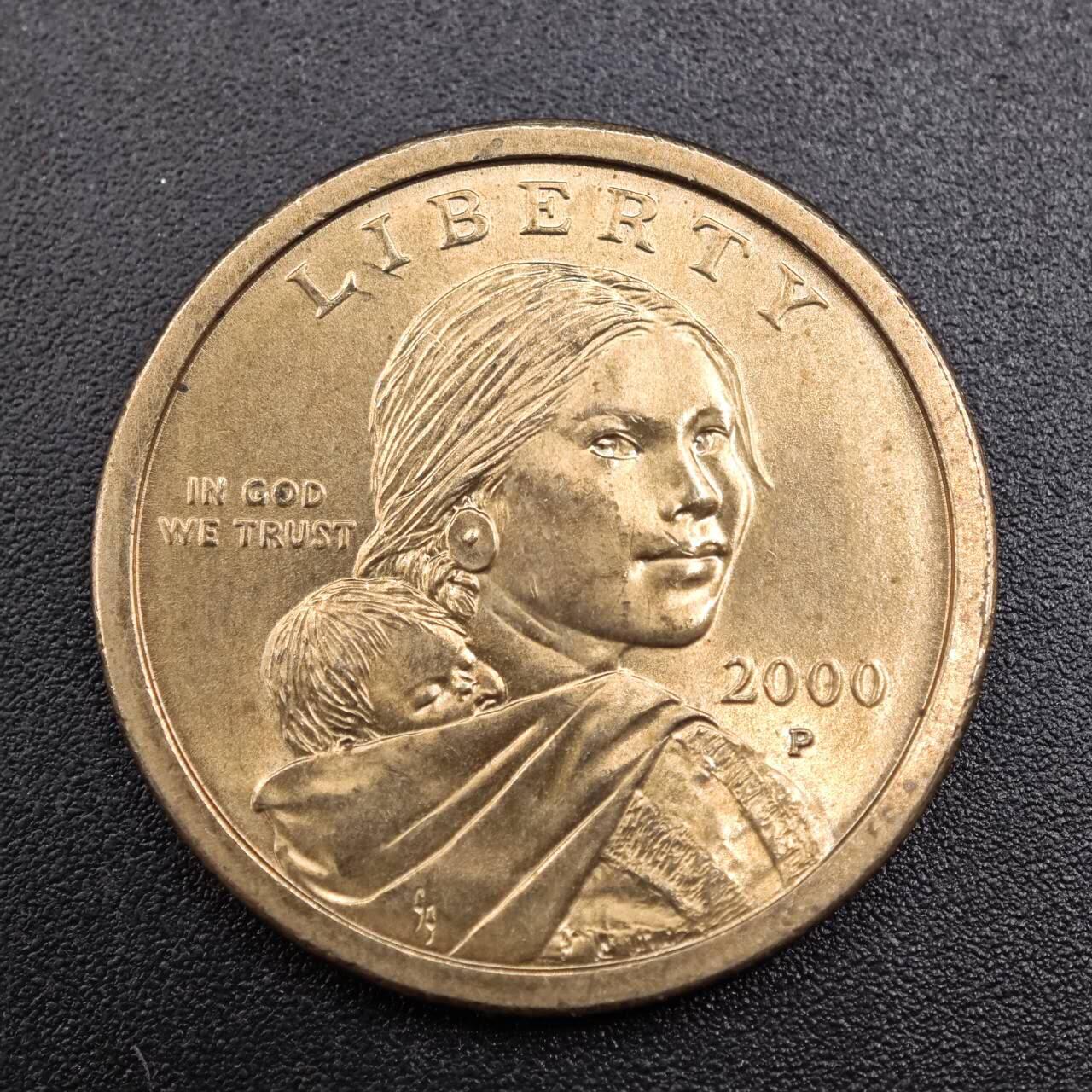 【淘币小摊】实时拍第七百八十一拍   散币场   满百包邮可预留二周 每周一统一发货   美国2000年萨卡加维亚美元