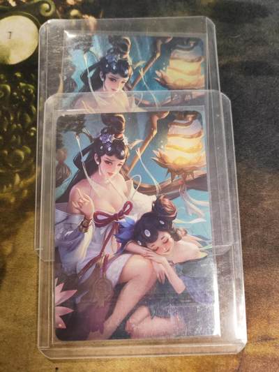 阳大大卡牌拍卖第79期（持续收拍品，周六晚上九点截拍，进群福利早知道） - 【艺术版】王者荣耀 大乔白蛇&小乔青蛇双服饰 折光粗闪 带卡夹