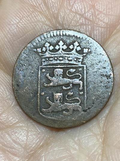 2025年第一百二十场(总第一百四十六场）外国好品散币(免佣金) - 少见–荷属东印度1734年1杜伊特(西弗里斯兰盾徽版，早期年份)