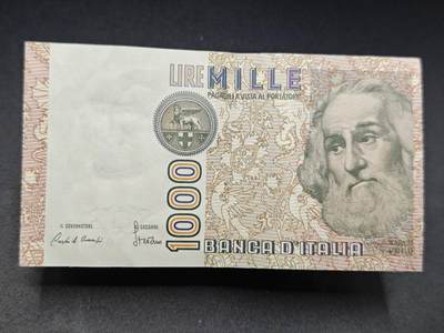 【淘币小摊】实时拍第七百八十二拍   无佣金纸币福利场   满百包邮可预留二周 每周一统一发货   - 意大利1000里拉