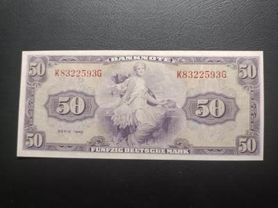 2025十一月第一期，总199期 - 德国1948版50马克AUNC无47，早期只有“纸币”字样的抬头，比后期版更加稀有，谷神，稀有的高面值