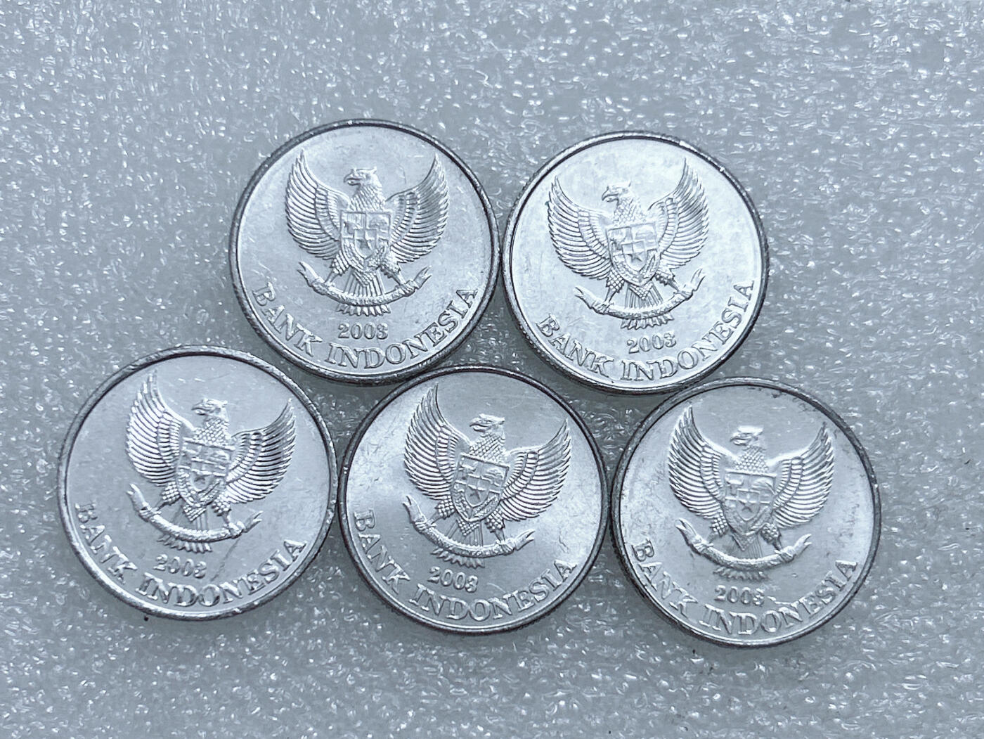 第一海外回流一元起拍收藏 散集专场  第260期 印度尼西亚500卢比铝币 5枚 原光美品