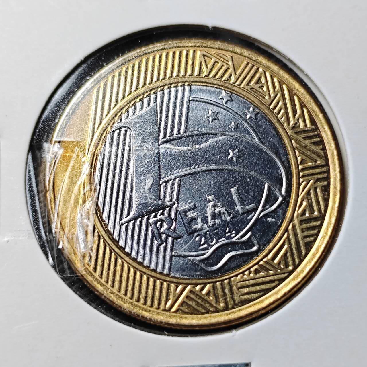 KK钱币收藏小铺  第361场  2月预留时间 周末发货  巴西1瑞尔双色币纪念币