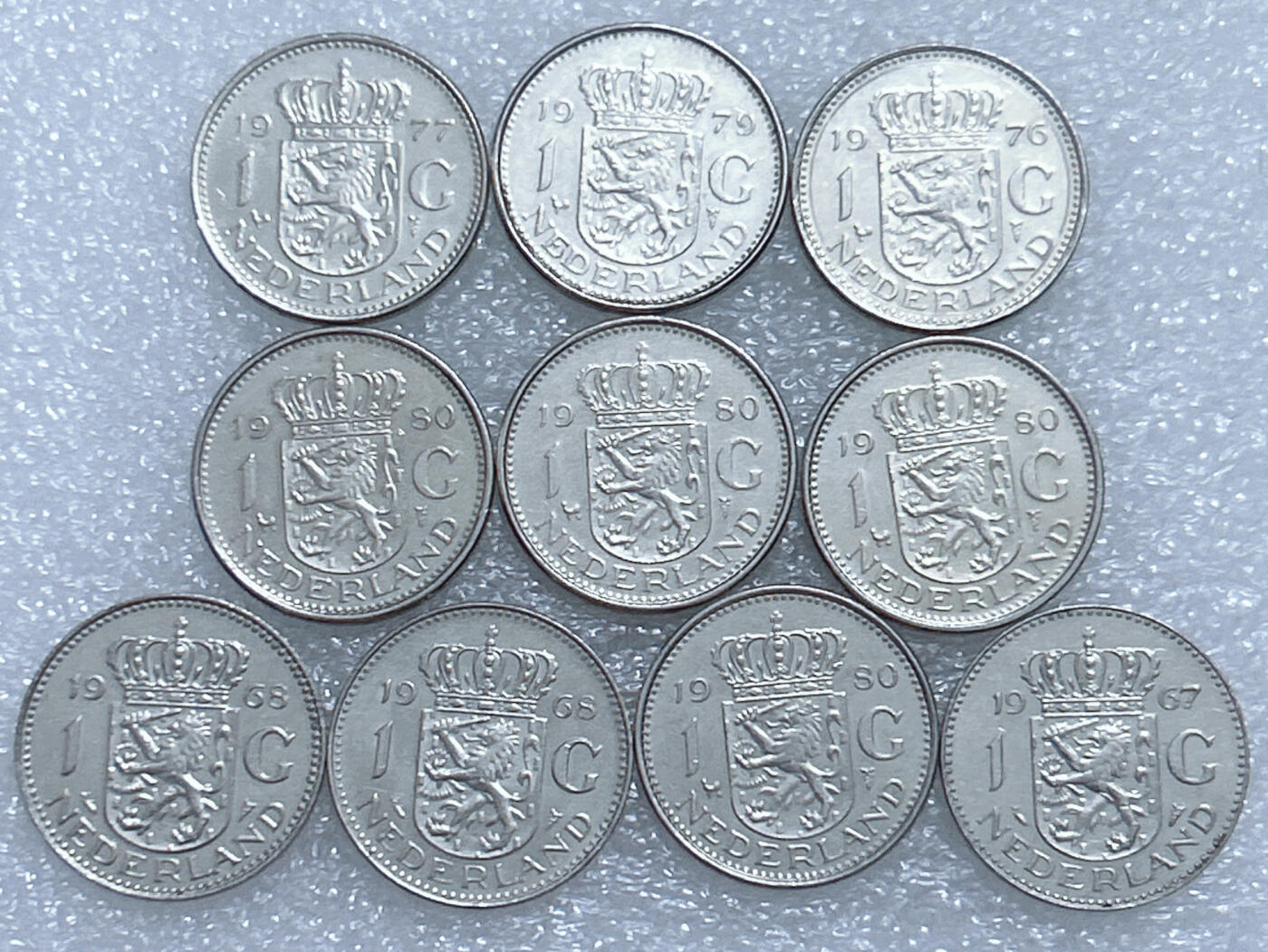 第一海外回流一元起拍收藏 散集专场  第260期 荷兰1盾硬币 朱丽安娜 10枚 好品