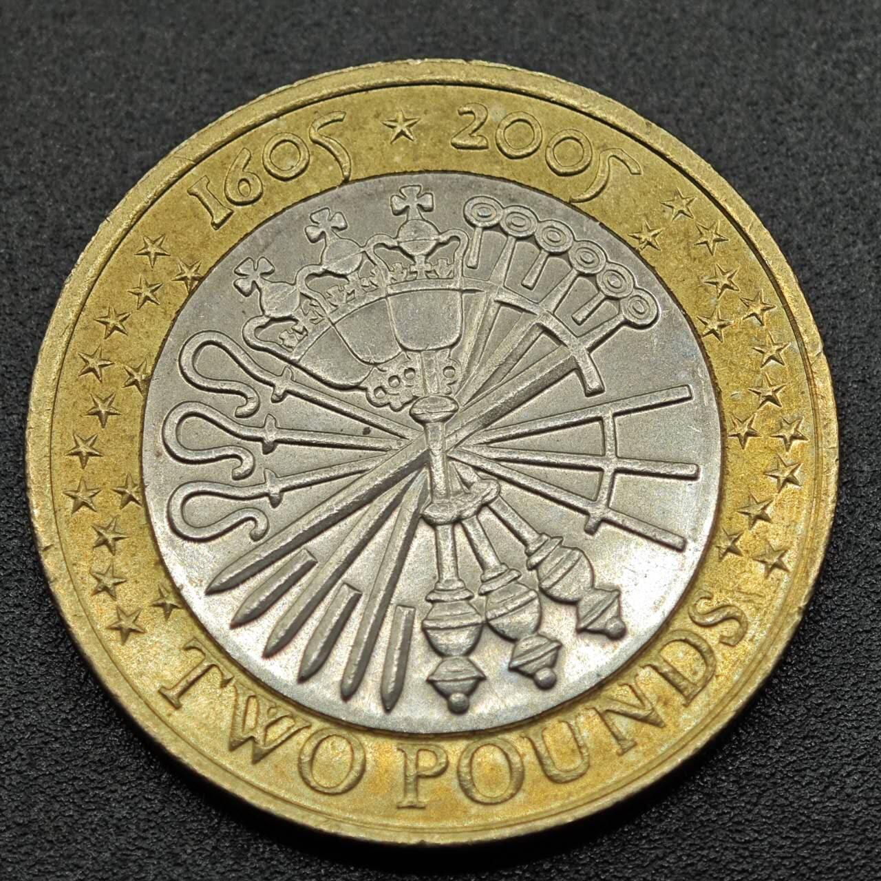 【淘币小摊】实时拍第七百八十一拍   散币场   满百包邮可预留二周 每周一统一发货   英国2005年2镑纪念币