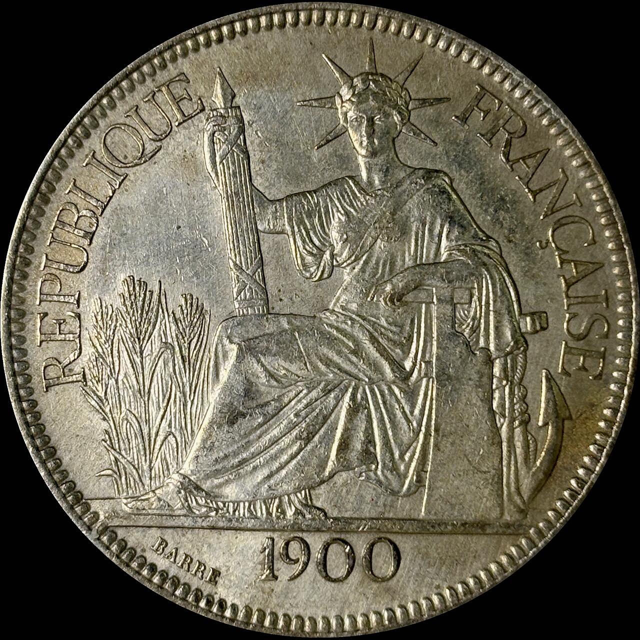 【雨安】【世界币章112-113期】周五/周六 两场连拍 2025-10-31 周五 19:30 保真 8秒倒数自动落锤 高效拍卖  [裸币各国] 贸易银 法国 法属印支 坐洋 1皮阿斯特 1900年