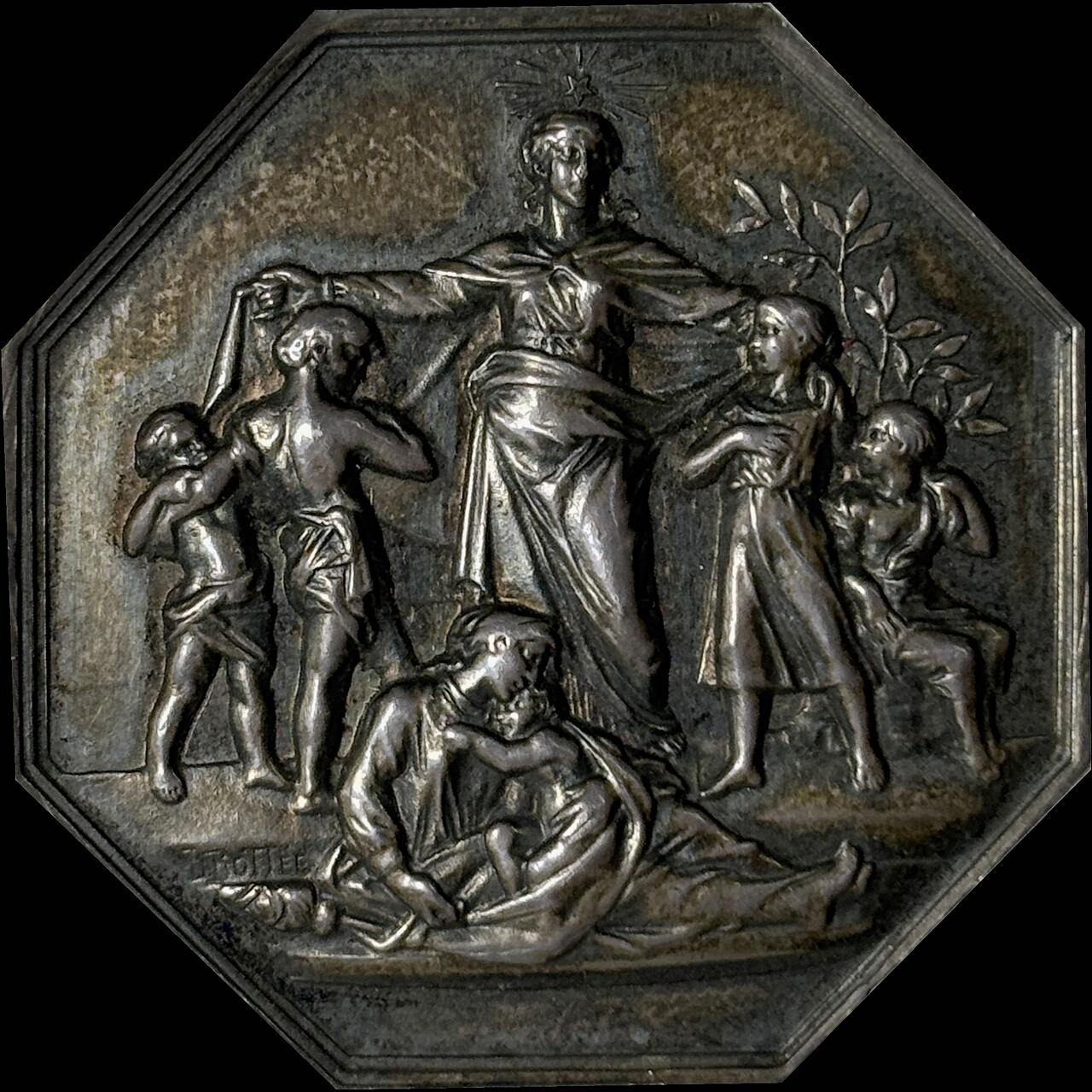 【雨安】【世界币章112-113期】周五/周六 两场连拍 2025-10-31 周五 19:30 保真 8秒倒数自动落锤 高效拍卖  [章] France 章 法国 八角 1878年 奥尔良慈善节庆协会 八角银章