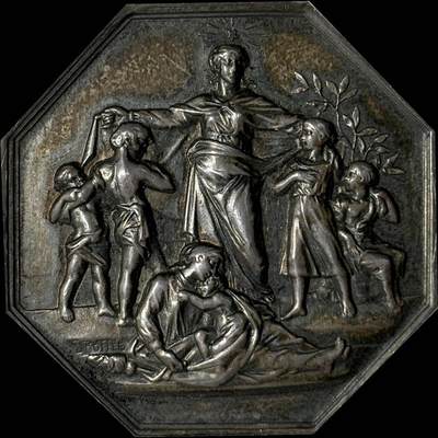 【雨安】【世界币章112-113期】周五/周六 两场连拍 2025-10-31 周五 19:30 保真 8秒倒数自动落锤 高效拍卖  - [章] France 章 法国 八角 1878年 奥尔良慈善节庆协会 八角银章