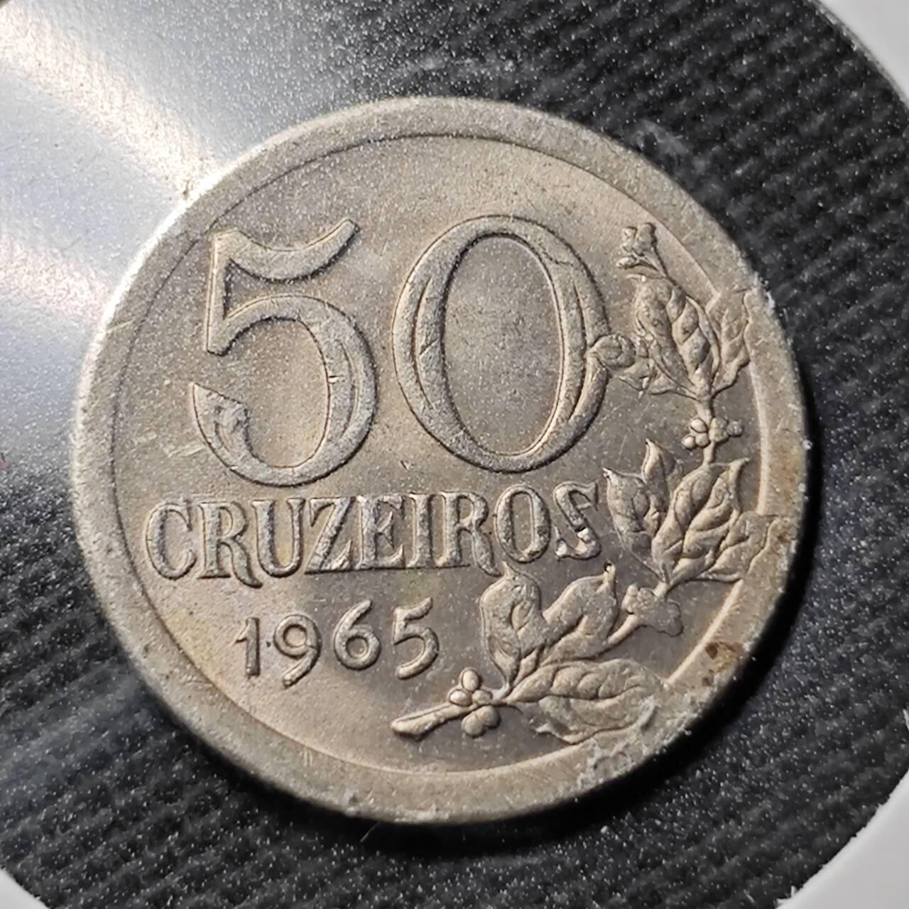 KK钱币收藏小铺  第361场  2月预留时间 周末发货  1965巴西50分 好品 巴西女神