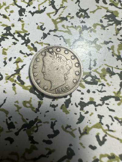 外国钱币，章 - 美国1907年五分，少见