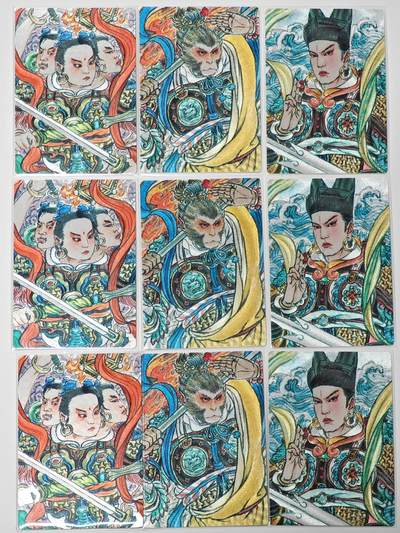 白泽拍卖卡牌手绘专场第27期 - 2025 山衡一述 天庭反骨仔 3宫 9张  粗闪