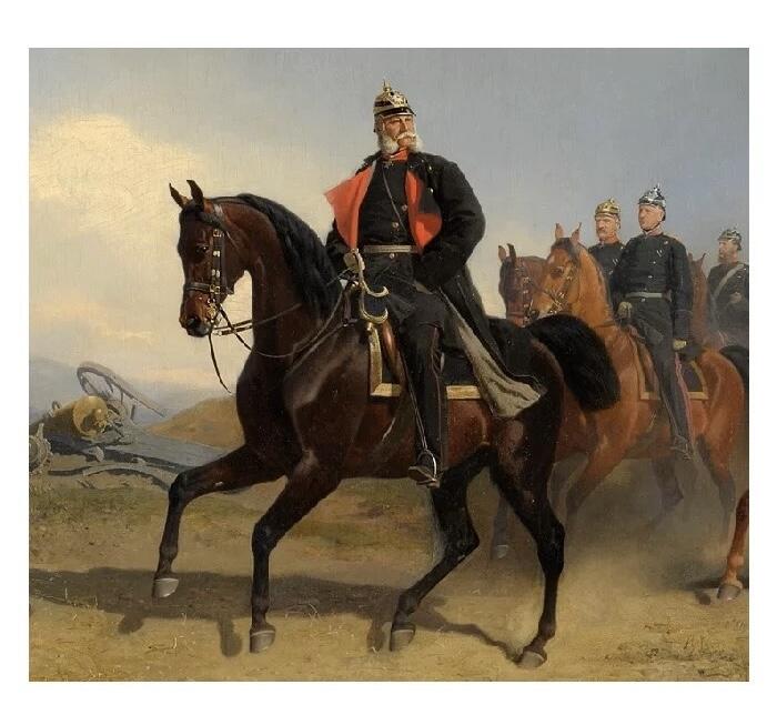 德国威廉一世骑马+德意志9位邦国国王+俾斯麦高浮雕铜章 38MM