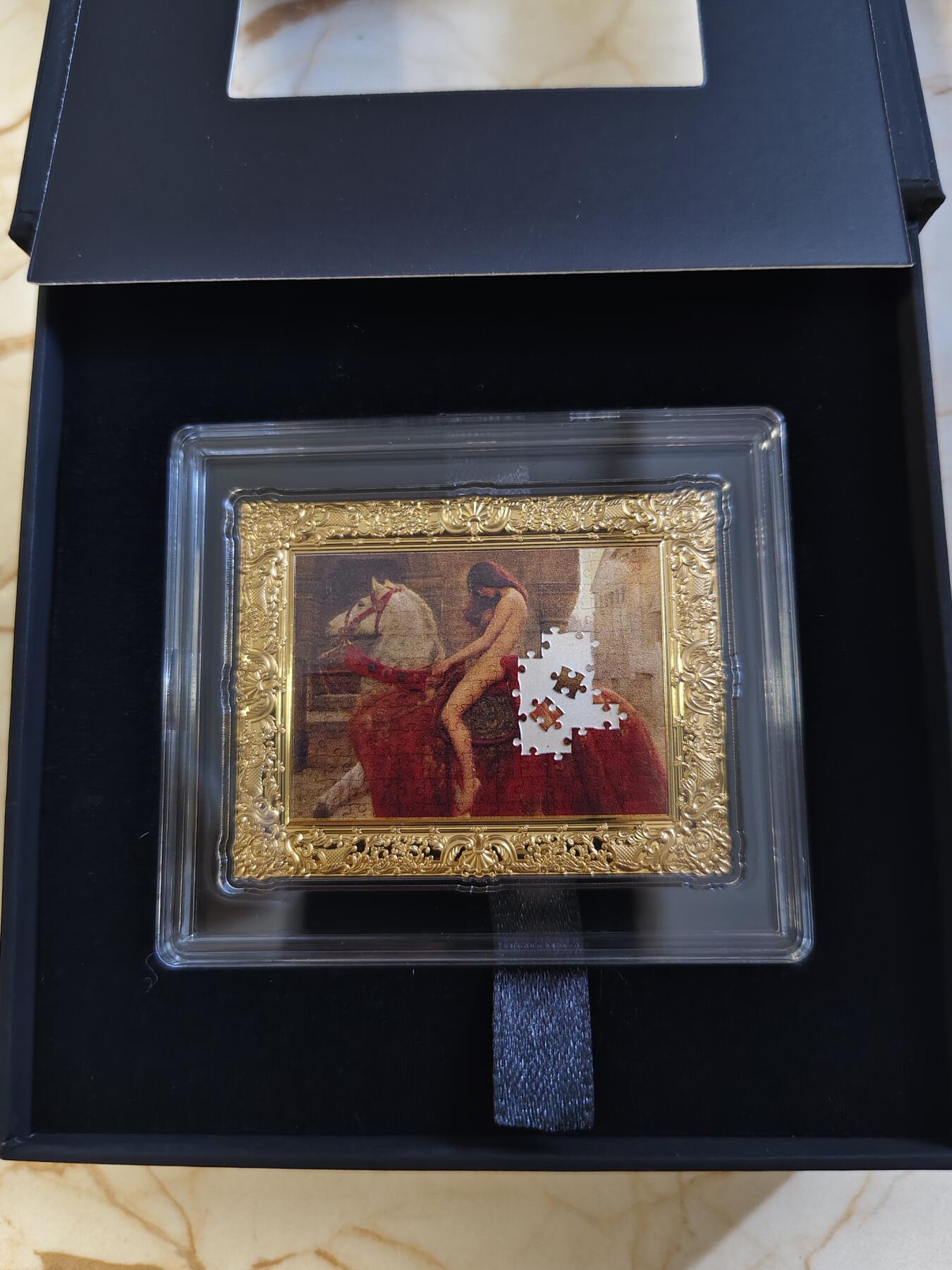 第180期拍卖【长期征集拍品】【北京币展专场】 纽埃2022年世界名画拼图系列马背上的戈黛娃夫人双金属银币