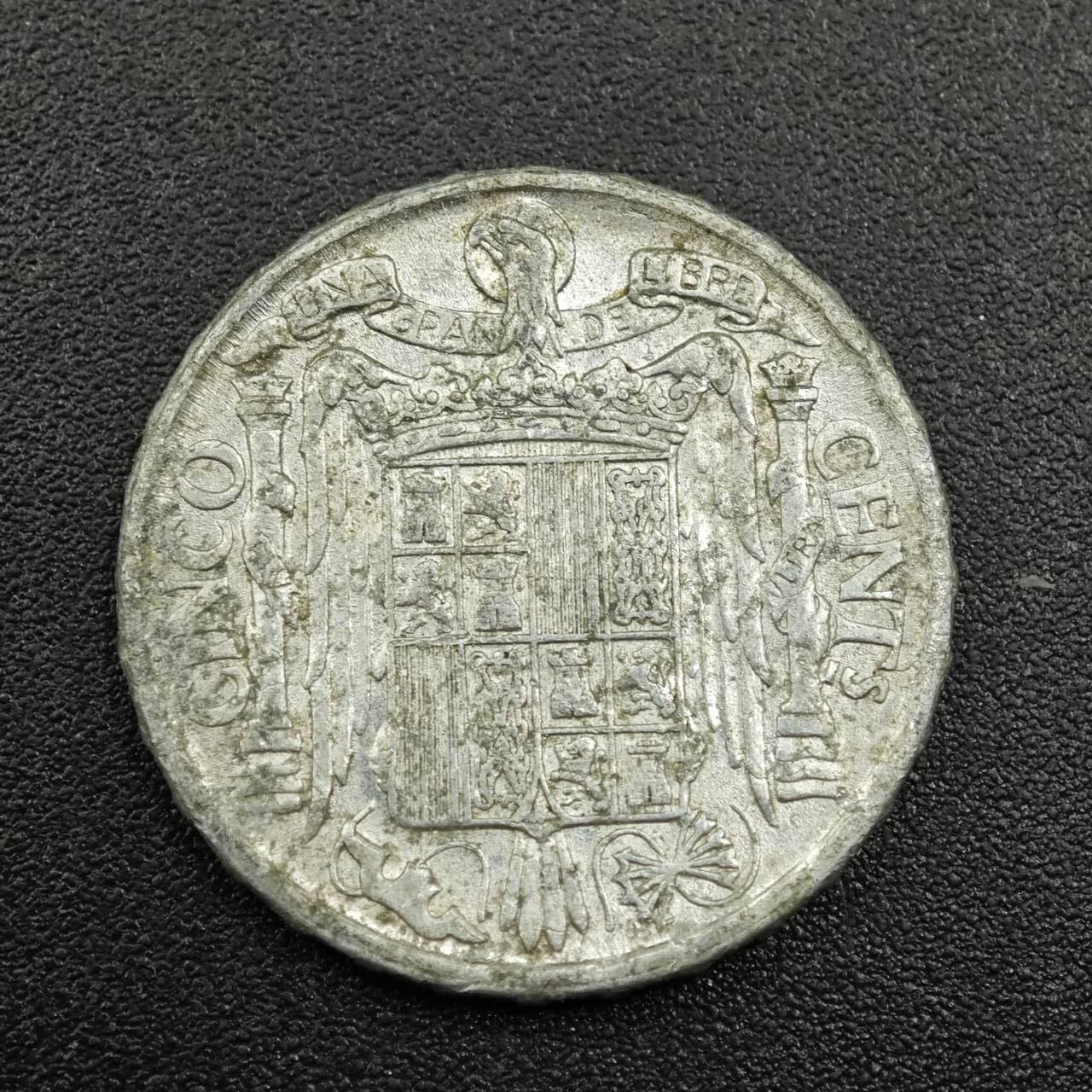 【淘币小摊】实时拍第七百八十一拍   散币场   满百包邮可预留二周 每周一统一发货   西班牙1941年5分铝币