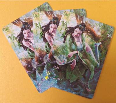 趣卡卡拍No.18期（无佣金免手续费，分享成交有奖） - 【普卡】焱卡文化-巴丁 绝色绘卷PART6 小青 普卡三渐变1套3张