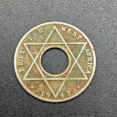 【淘币小摊】实时拍第七百八十一拍   散币场   满百包邮可预留二周 每周一统一发货   - 英属西非1943年乔治六世1/10便士镍币