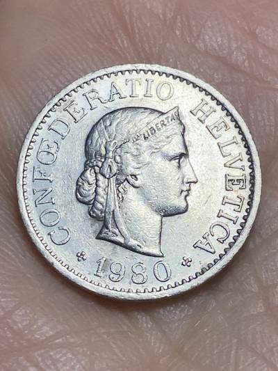 2025年第一百二十场(总第一百四十六场）外国好品散币(免佣金) - 瑞士🇨🇭1980年10分(无标版)