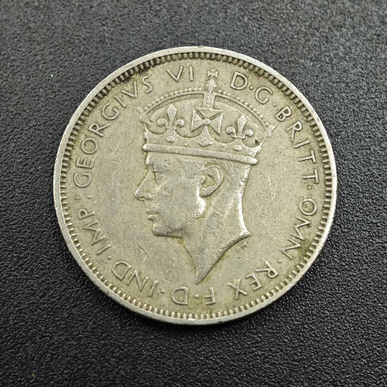 【淘币小摊】实时拍第七百八十一拍   散币场   满百包邮可预留二周 每周一统一发货   英属西非1947年乔治六世3便士镍币