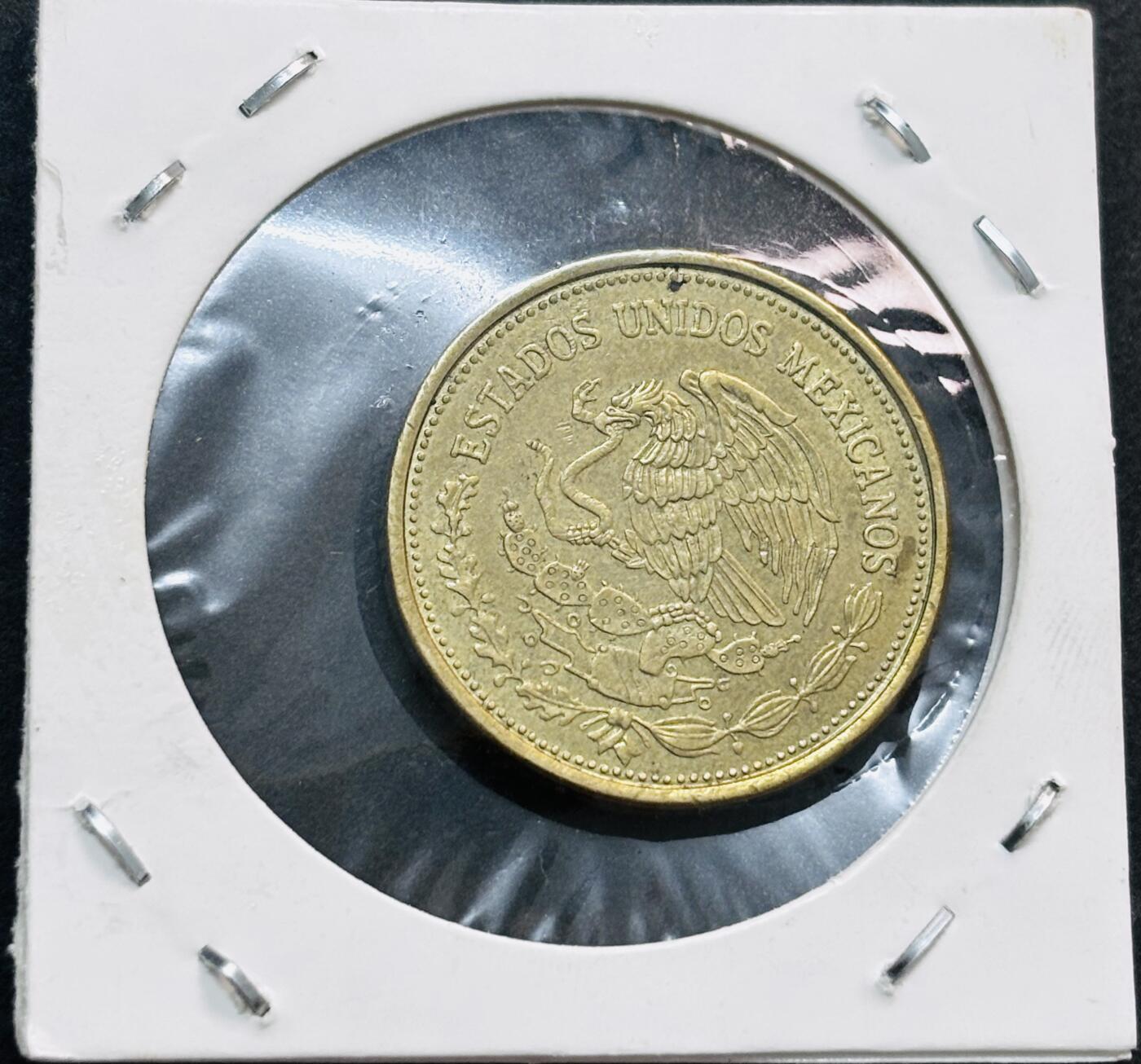 文馨钱币收藏第 278 场，银元，纸币，铜章场 长期接收代拍品 好品 1988 年墨西哥 100 比索铝青铜币，厚重版，首任立宪总统卡兰萨