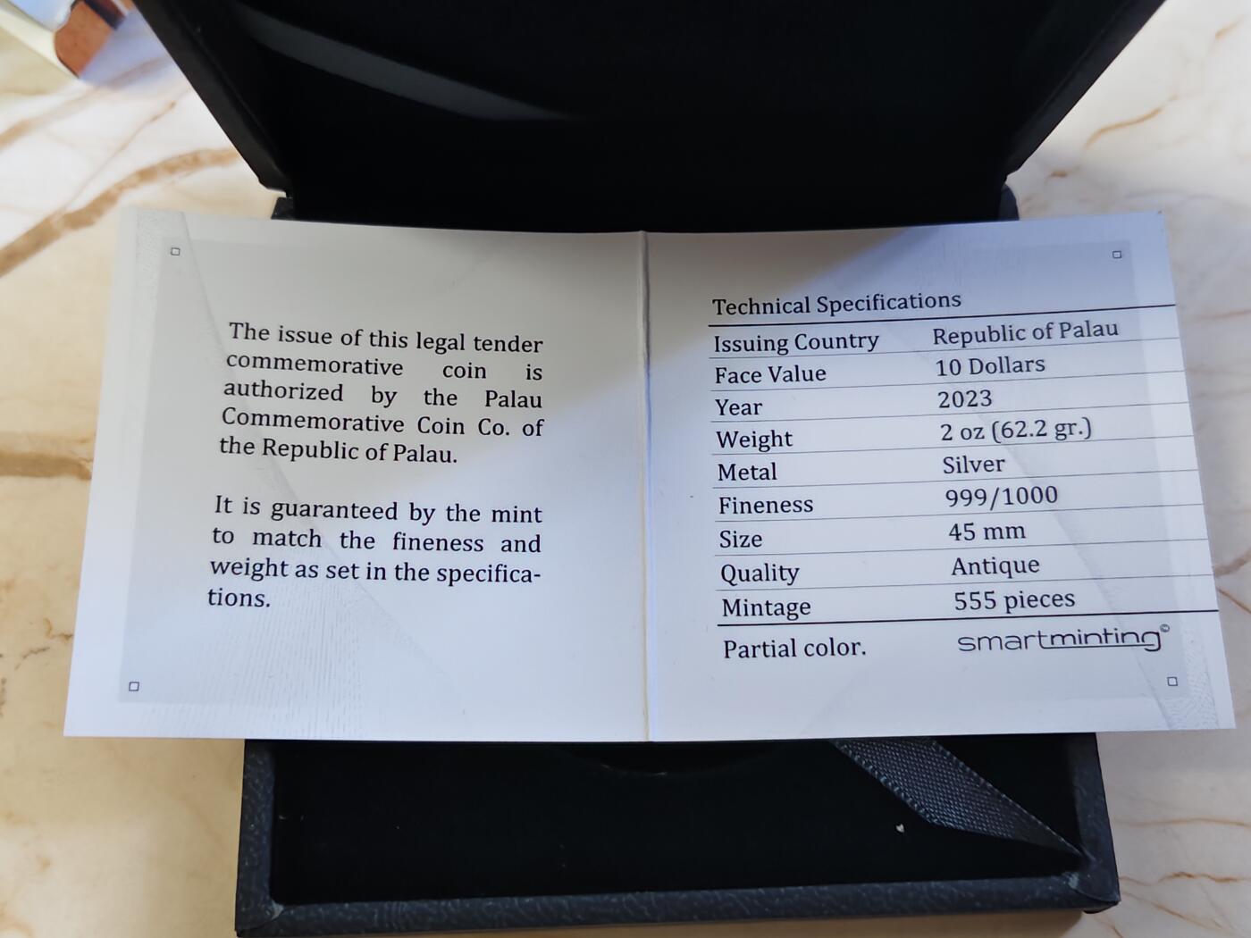 第180期拍卖【长期征集拍品】【北京币展专场】 帕劳2023年葬礼往生系列埃及2盎司仿古彩色纪念银币NGC-MS70首原盒证书，999银，发行555枚