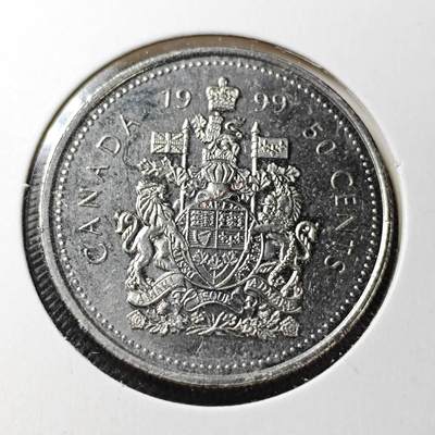 KK钱币收藏小铺  第362场  2月预留时间 周末发货 -  1999加拿大50分