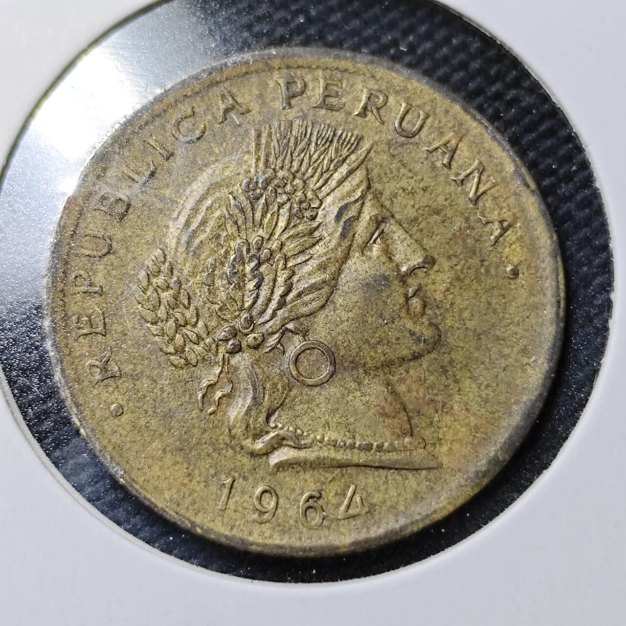 KK钱币收藏小铺  第362场  2月预留时间 周末发货 1964秘鲁20分铜币 