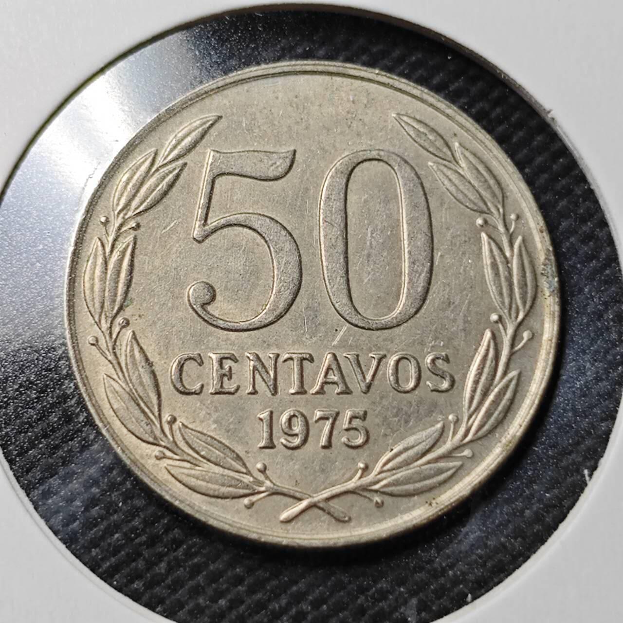 KK钱币收藏小铺  第362场  2月预留时间 周末发货  1975智利50分