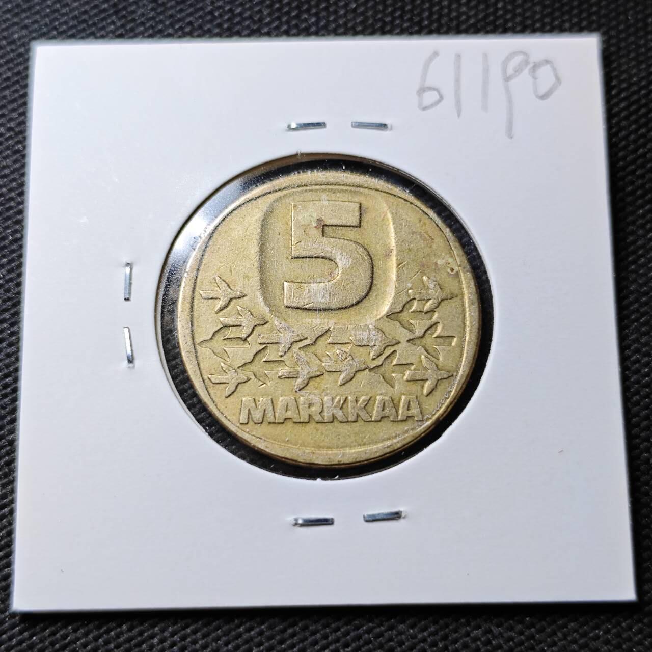 KK钱币收藏小铺  第361场  2月预留时间 周末发货  1983芬兰5马克破冰船