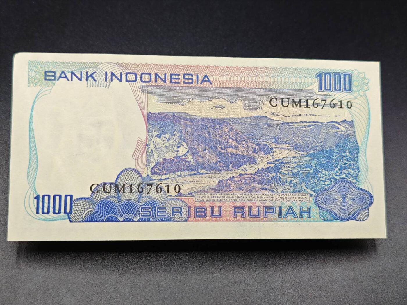 【淘币小摊】实时拍第七百八十二拍   无佣金纸币福利场   满百包邮可预留二周 每周一统一发货   印尼1000卢比