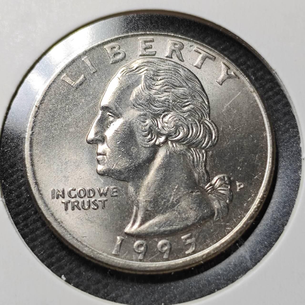 KK钱币收藏小铺  第362场  2月预留时间 周末发货  1995美国25分