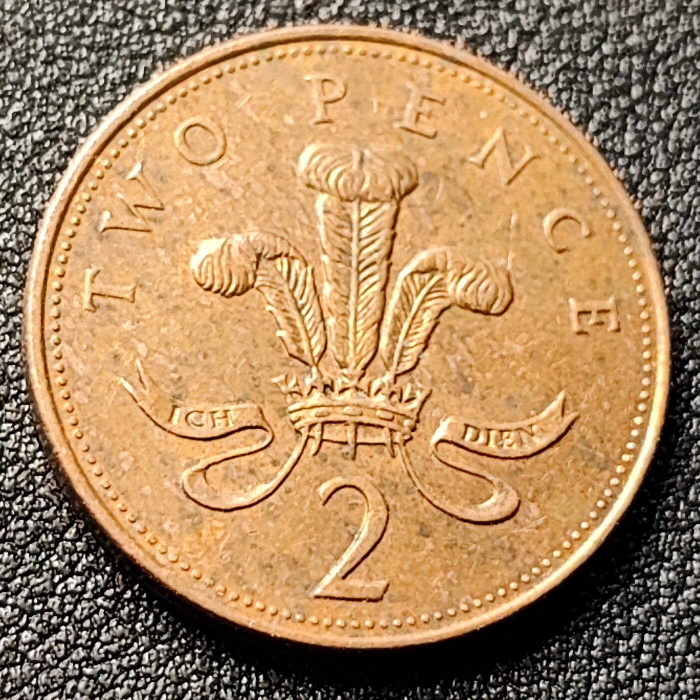 泉币菌-第120场-精品福利场 2003年 英国2便士铜币 威尔士皇冠 25.9mm