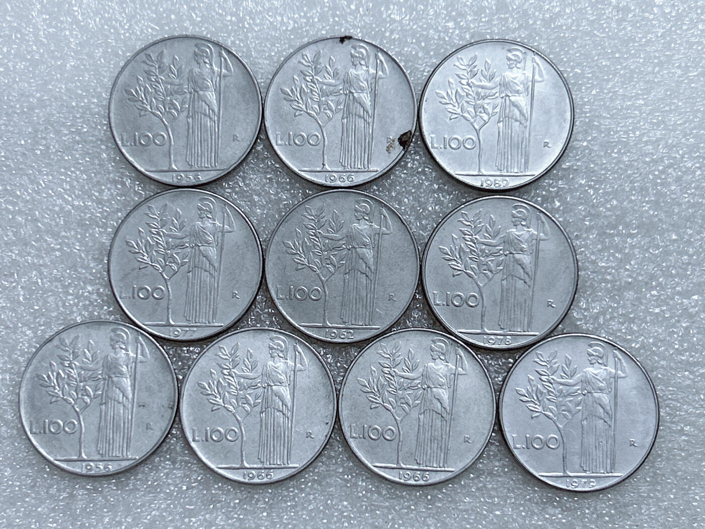 第一海外回流一元起拍收藏 散集专场  第260期 意大利100里拉不锈钢币 10枚