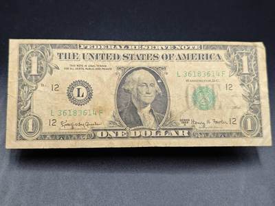 【淘币小摊】实时拍第七百八十二拍   无佣金纸币福利场   满百包邮可预留二周 每周一统一发货   - 美国1963年一美元有胶