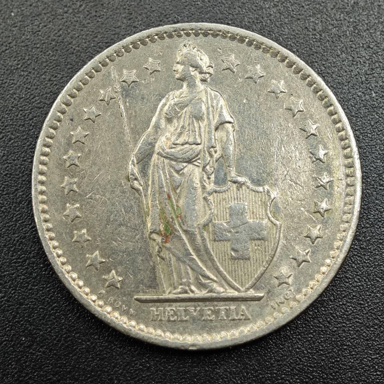 【淘币小摊】实时拍第七百八十一拍   散币场   满百包邮可预留二周 每周一统一发货   瑞士1981年2法郎镍币