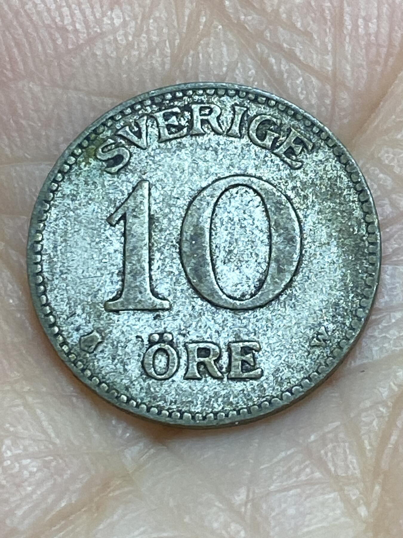 2025年第一百二十场(总第一百四十六场）外国好品散币(免佣金) 瑞典🇸🇪1913年10欧尔银币(古斯塔夫五世第一版，早期W标)