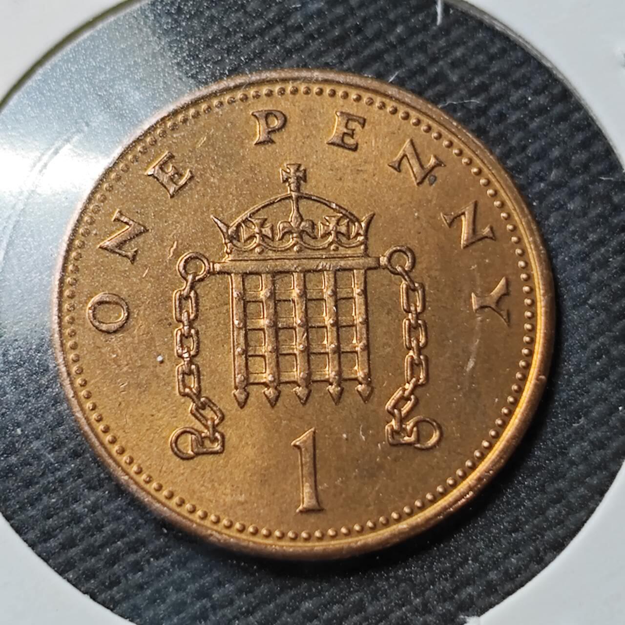 KK钱币收藏小铺  第361场  2月预留时间 周末发货  1988英国1便士铜币