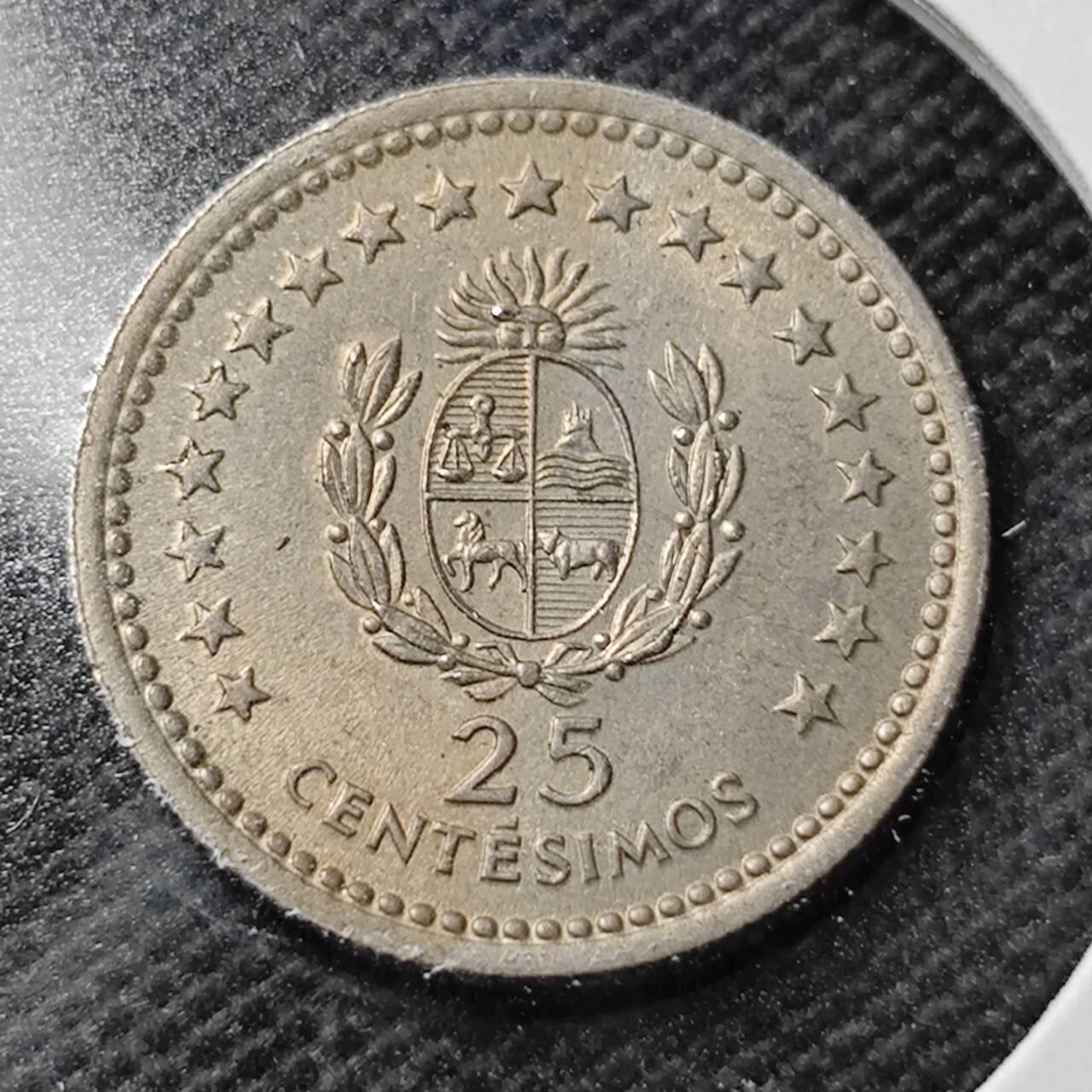 KK钱币收藏小铺  第362场  2月预留时间 周末发货  1960乌拉圭25分