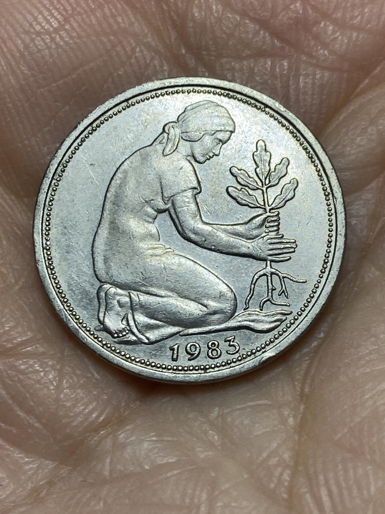 2025年第一百二十场(总第一百四十六场）外国好品散币(免佣金) 德国🇩🇪1983年50芬尼(F标，斯图加特造)