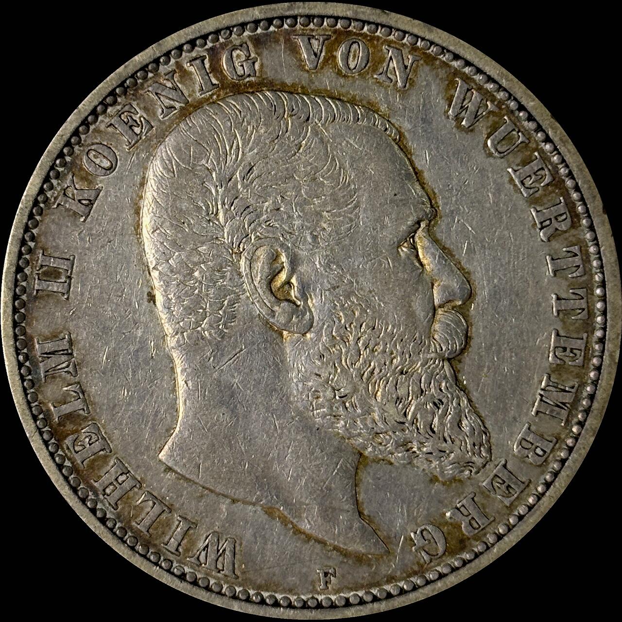 【雨安】【世界币章112-113期】周五/周六 两场连拍 2025-10-31 周五 19:30 保真 8秒倒数自动落锤 高效拍卖  [裸币德国] Germany 德国 帝国 普鲁士 5马克 威廉一世 1876年